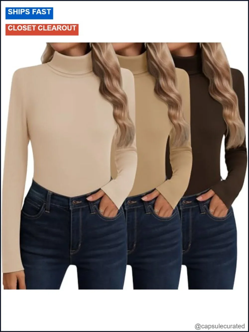 Cotton Blend 3 Pack Turtleneck Long Sleeve Thermal Base Layer Tops Shirts